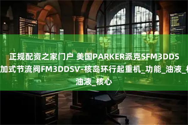 正规配资之家门户 美国PARKER派克SFM3DDSV叠加式节流阀FM3DDSV-核岛环行起重机_功能_油液_核心